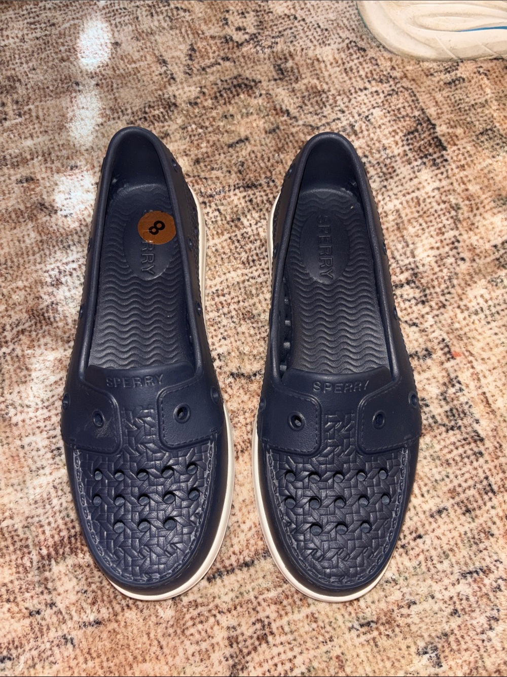 NWOT Sperry Women's Navy Slip-On with White Sole